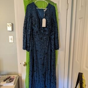 Elegant Blue Sequin Dress